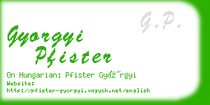 gyorgyi pfister business card